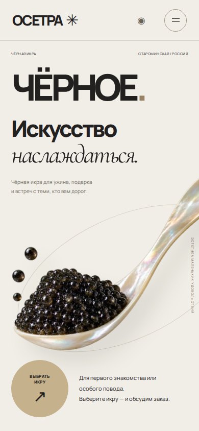 Мобильная версия ОСЕТРА — чёрная икра